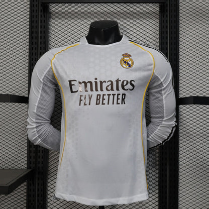 25/26 Maillot Real Madrid Domicile player  Manches Longues